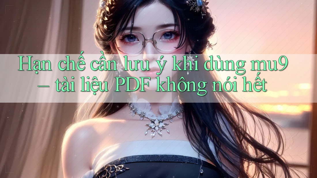 Hạn chế cần lưu ý khi dùng mu9 – tài liệu PDF không nói hết Hạn chế cần lưu ý khi dùng mu9 – tài liệu PDF không nói hết