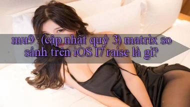 mu9 (cập nhật quý 3) matrix so sánh trên iOS 17 raise là gì