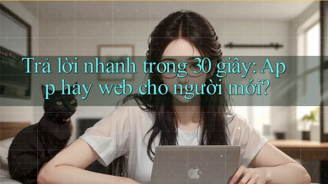 Trả lời nhanh trong 30 giây: App hay web cho người mới? Trả lời nhanh trong 30 giây: App hay web cho người mới?